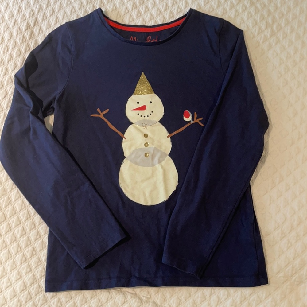 Mini Boden Snowman ☃️ Top